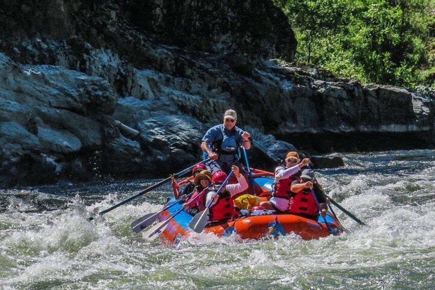 Families can paddle together through the rapids on the Rogue River.