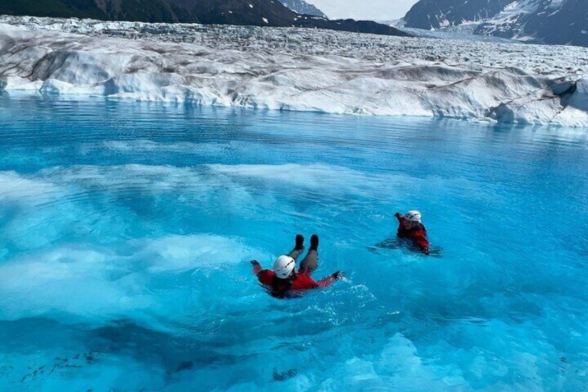 Helicopter Glacier Swim & Hike