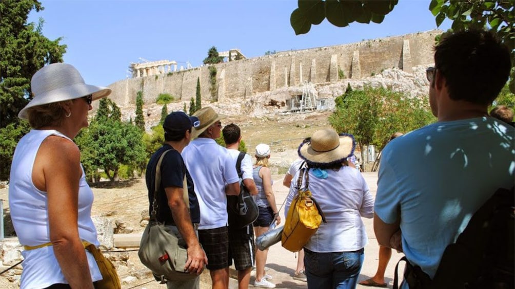 Tour group at the Acropolis in Athens