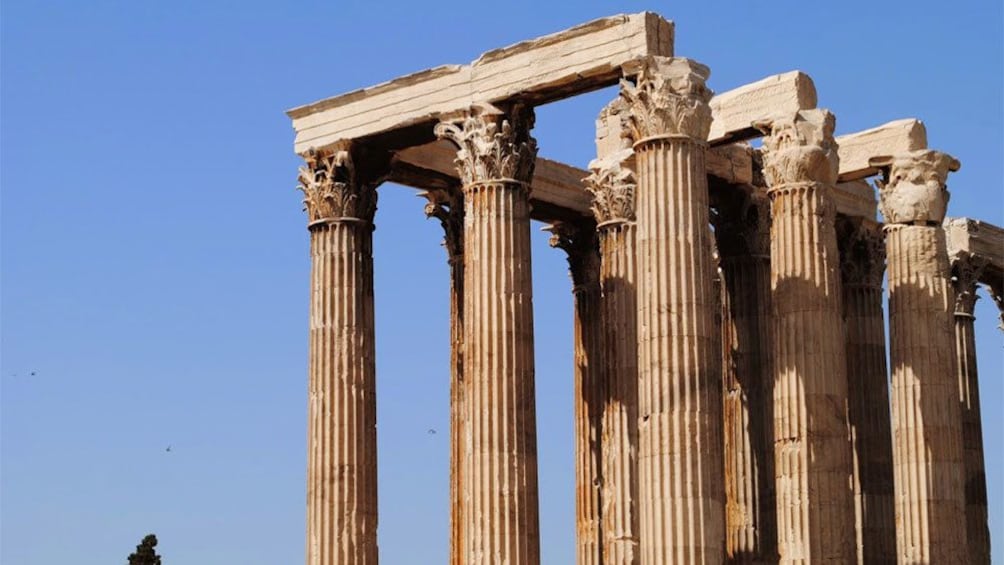 Ruins of a columned temple in Athens