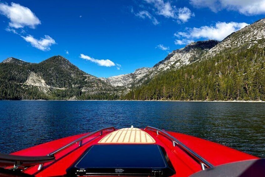 Emerald Bay Sunset Boat tour in the Grateful Red