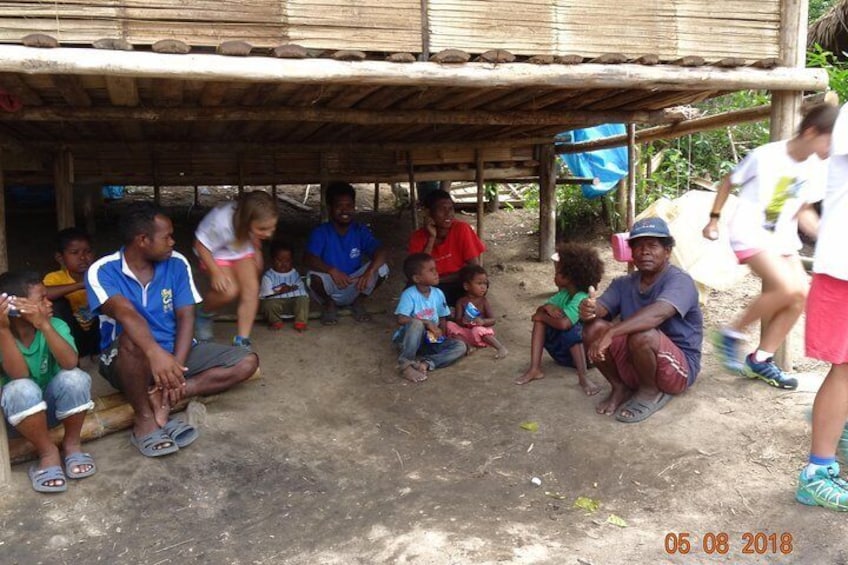 Aborigines relaxing