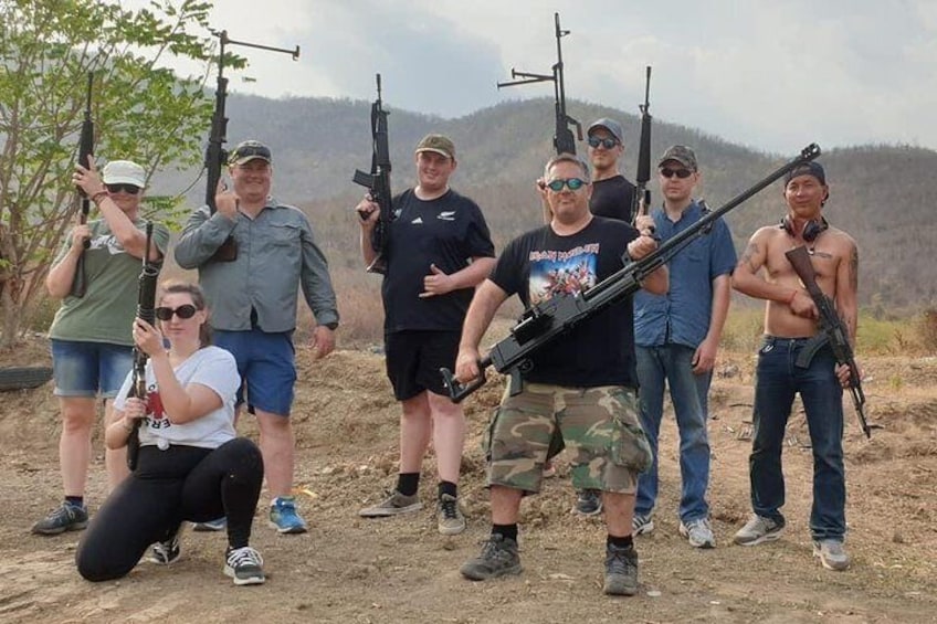 Group photo for the team of Joe Cambodia Fire Range
