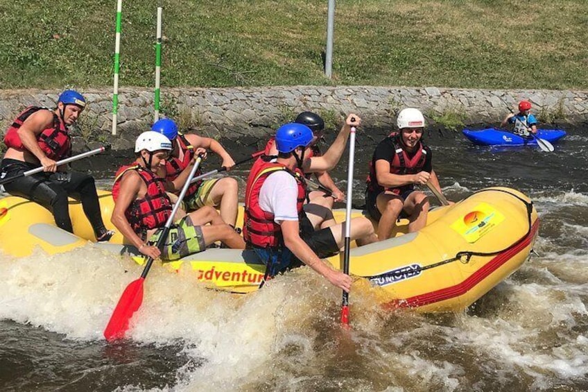 First white water experience with Tomáš Kobes