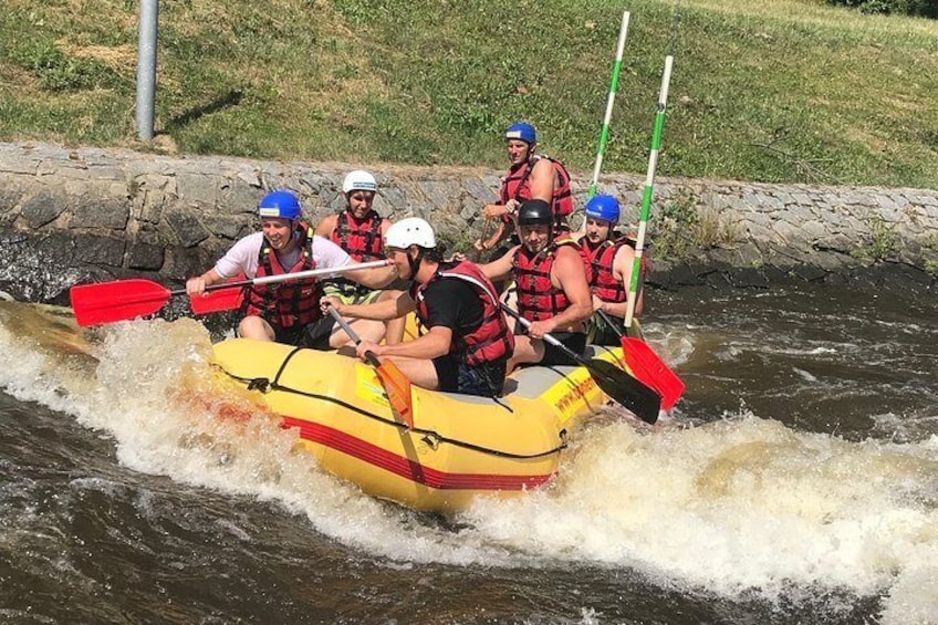 First white water experience with Tomáš Kobes