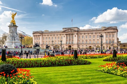 Tilgang til Buckingham Palace med kongelig spasertur og mattur i London sen...