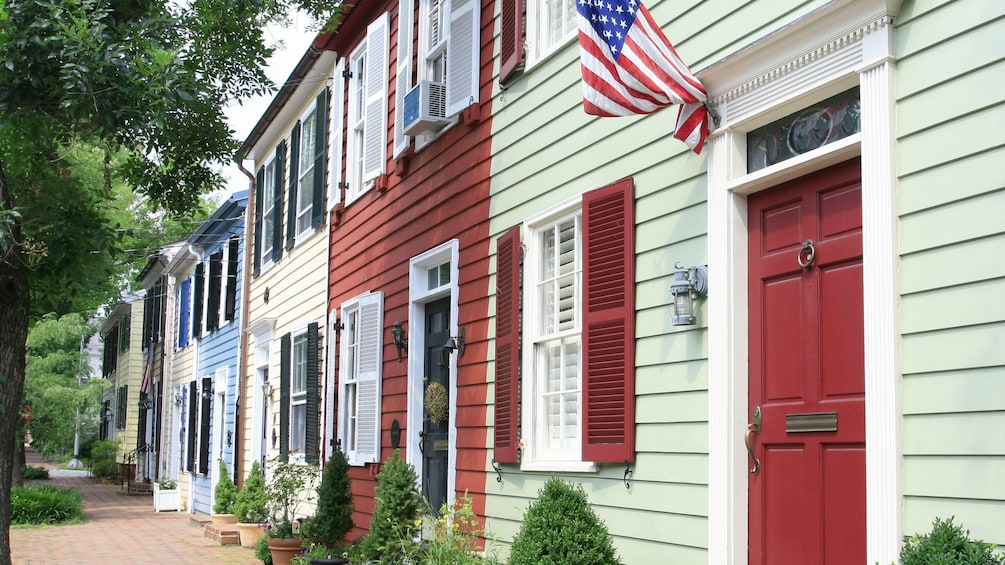 Show item 5 of 5. Colorful apartment buildings in Washington DC