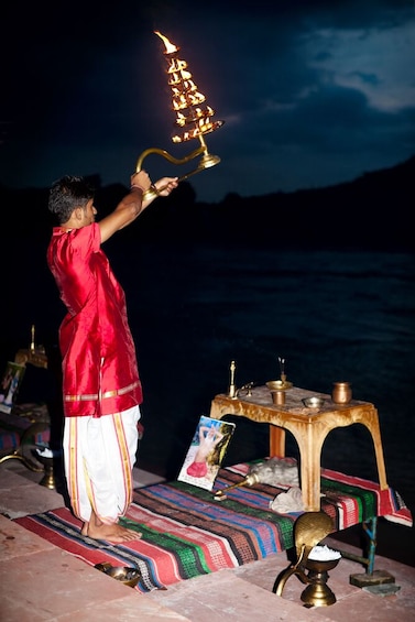 Ganga Aarti At Triveni Ghat at Rishikesh-Private Tour