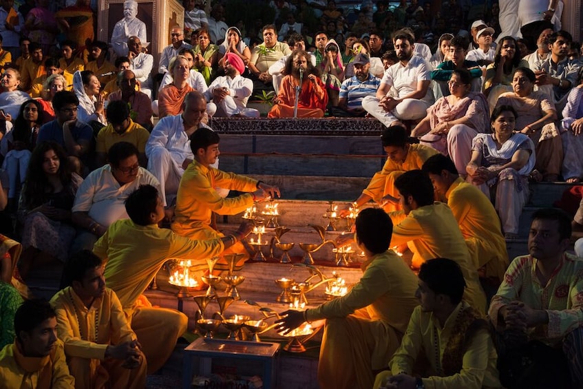 Ganga Aarti At Triveni Ghat at Rishikesh-Private Tour