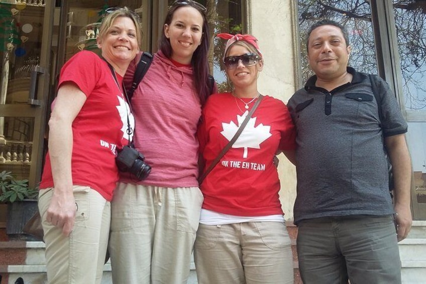 Canadian group with their guide