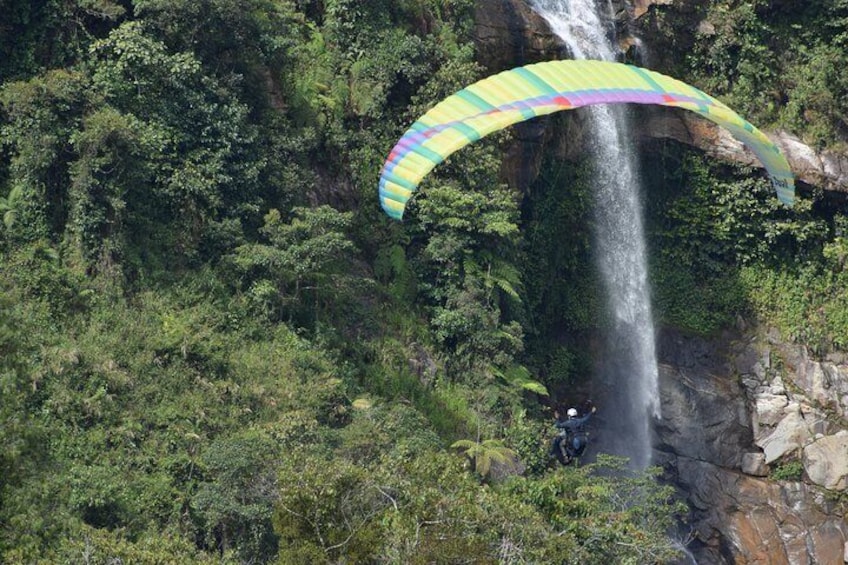 Stunning ATV 1hr + awesome PARAGLIDING over giant waterfalls from MEDELLIN