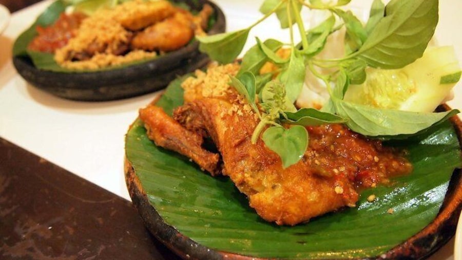 Ayam Penyet local main dish