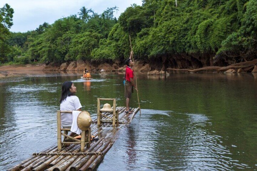 Bamboo Rafting at Klong Saeng River - Khao Sok Lake