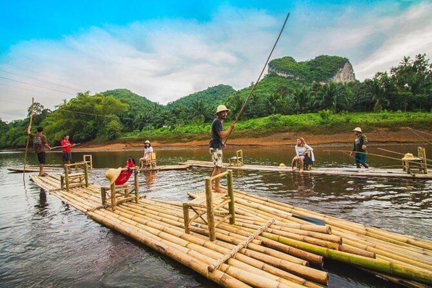 Bamboo Rafting at Klong Saeng River - Khao Sok Lake