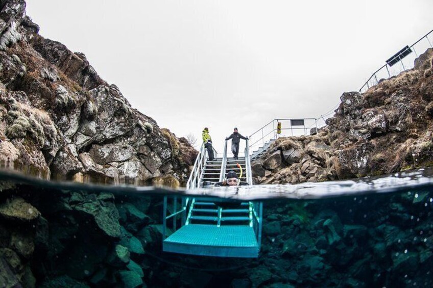 Entering Silfra fissure