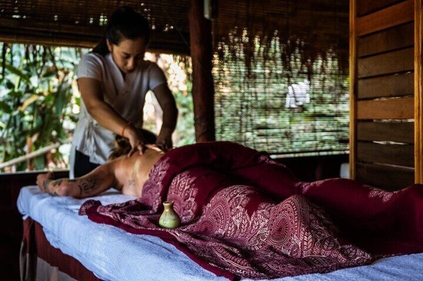 Massage at The Namkhan resort with Homemade Teas