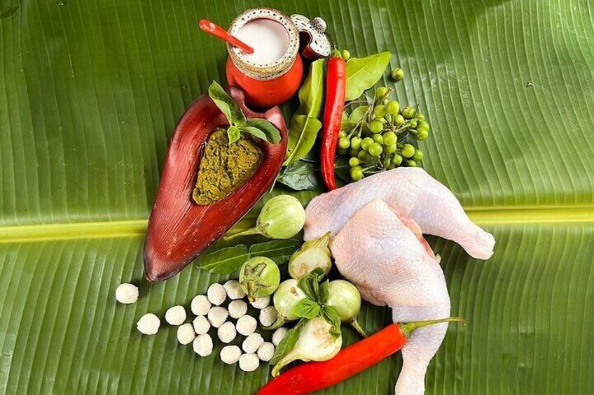 The freshest Green Curry with Chicken ingredients.