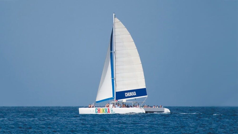 Sail boat off the coast of Nevis