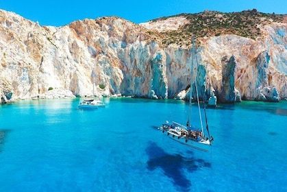 Best of Milos and Poliegos Catamaran snorkelling Cruise with BBQ