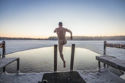 Lapplands beste: badstue, issvømming, middag og nordlys