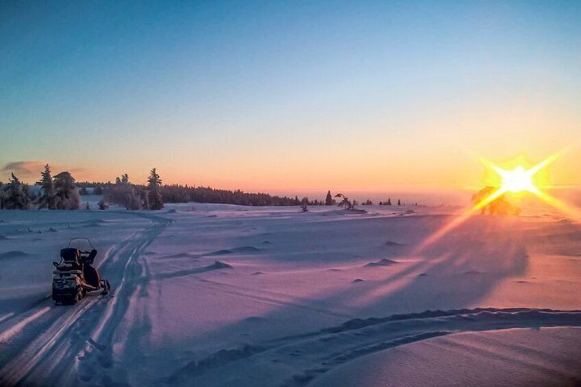 Snowmobile Safari in the Nature - Morning start