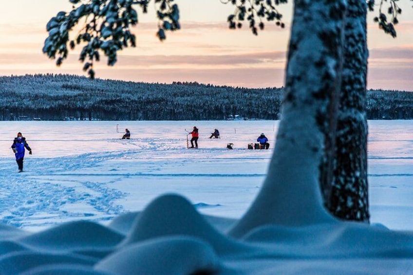 Ice Fishing Trip in Rovaniemi