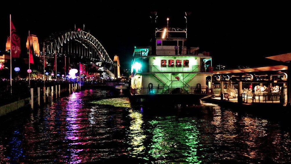 river boat in Sydney harbor ay night in Sydney