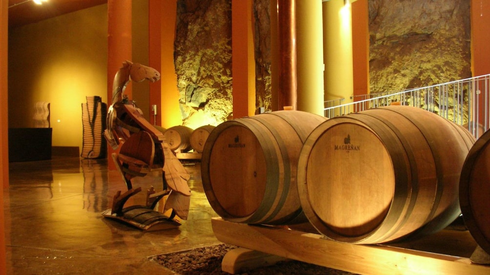 Casks of wine from a vineyard in Tenerife