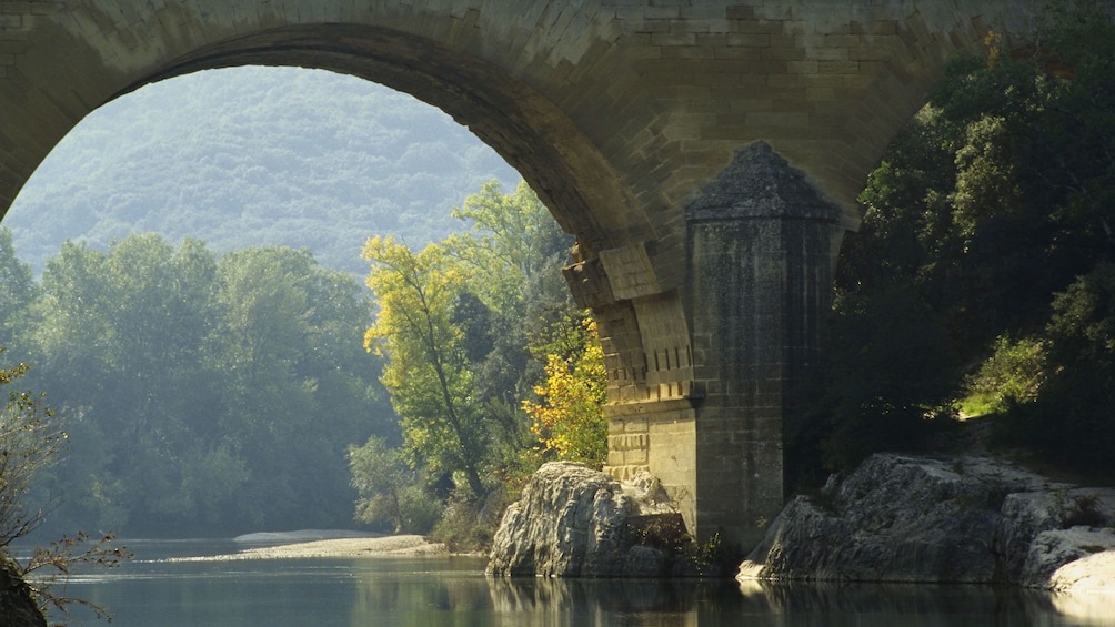 Day view of the Pont du Gard
Aqueduct in Vers-Pont-du-Gard, France
