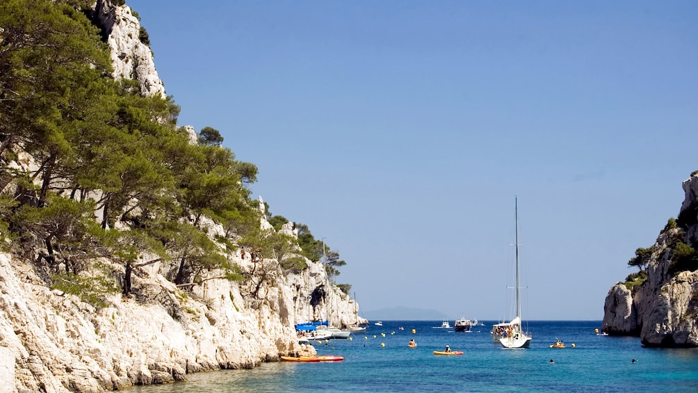 Serene view of boats on the water during the day in Marseille