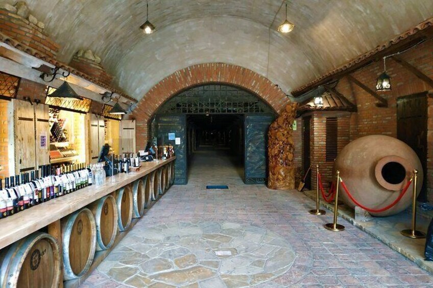 7.7 km long tunnel shaped wine cave