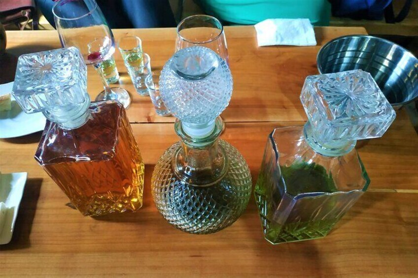 Georgian brandy with various flavors