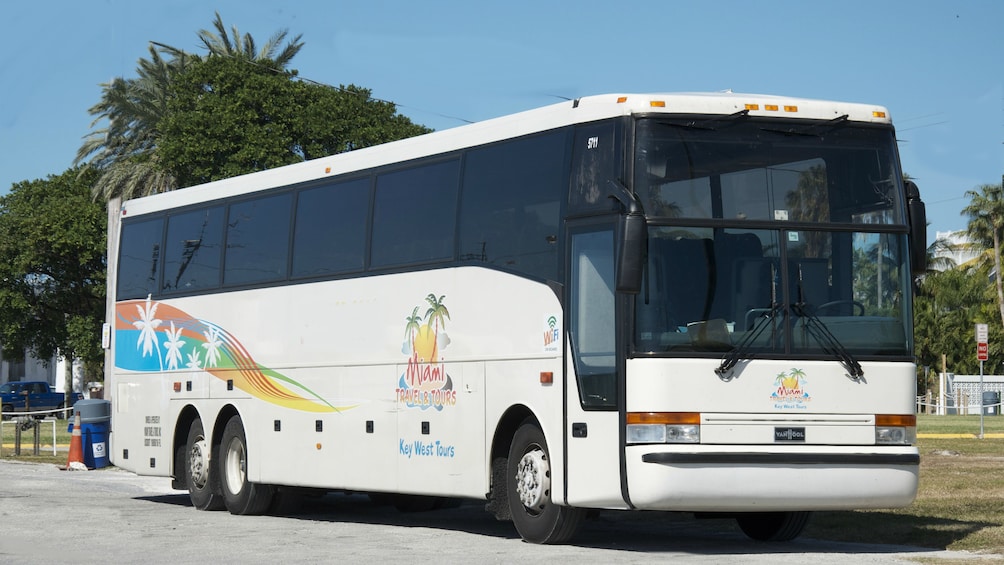 Boarding the tour bus in Miami