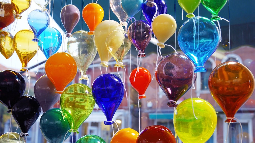 Blow glass in a window in Venice Italy 