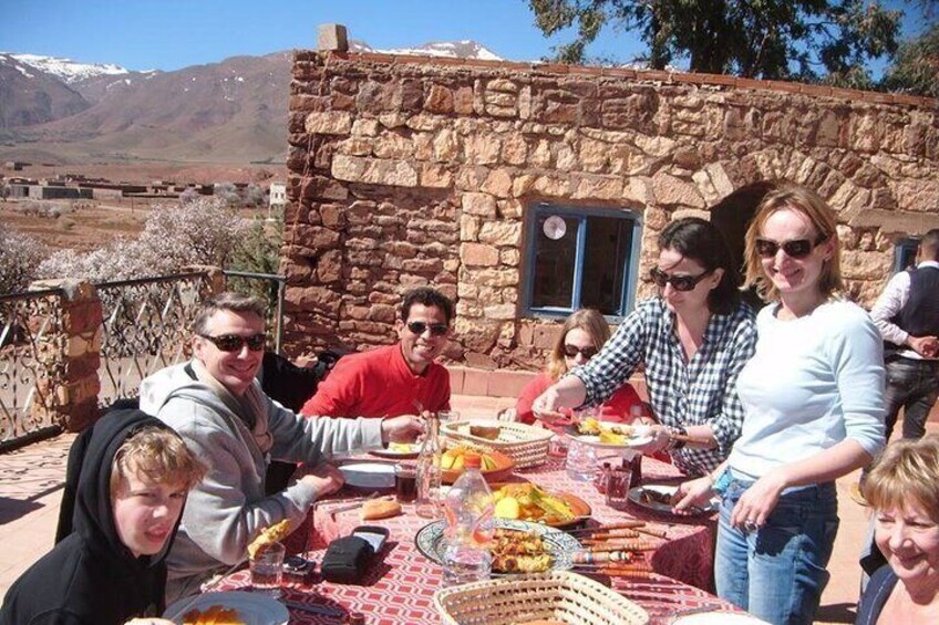 typical lunch in the Atlas Mountains