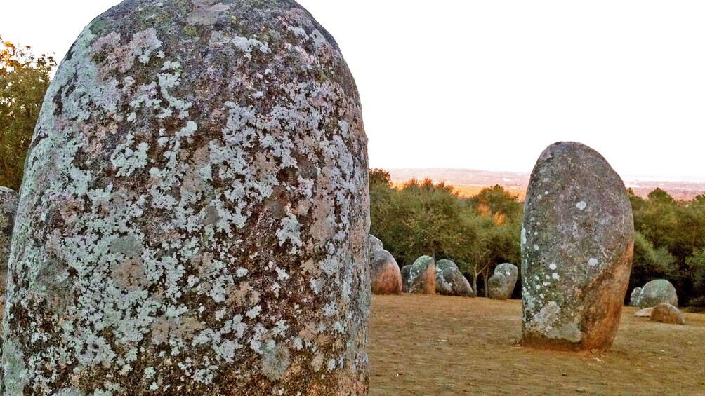 rock landmarks on a field in Portugal