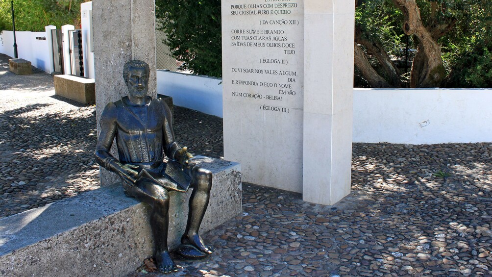 statue of a man of the Portuguese Knight Templars in Portugal
