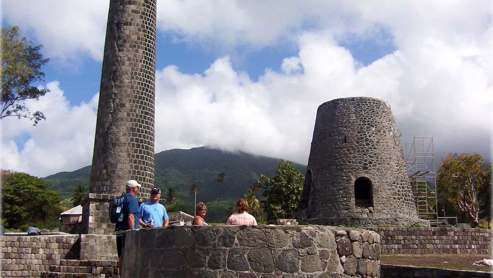 Tour group at the ruins of Wingfield Estate in St Kitts