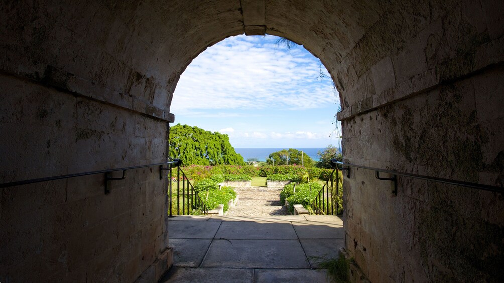 Archway in the Rose Hall great house in Jamaica 