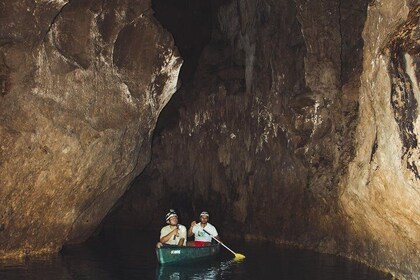 Cave Canoeing at Barton Creek Cave & Water Fall from San Ignacio