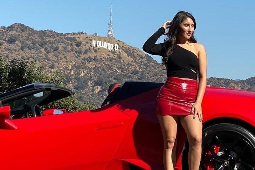 LAMBORGHINI HURACAN Spyder Driving TOUR in HOLLYWOOD