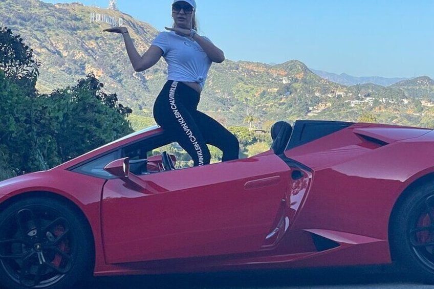 30 min Lamborghini Huracan Spyder Driving TOUR in HOLLYWOOD