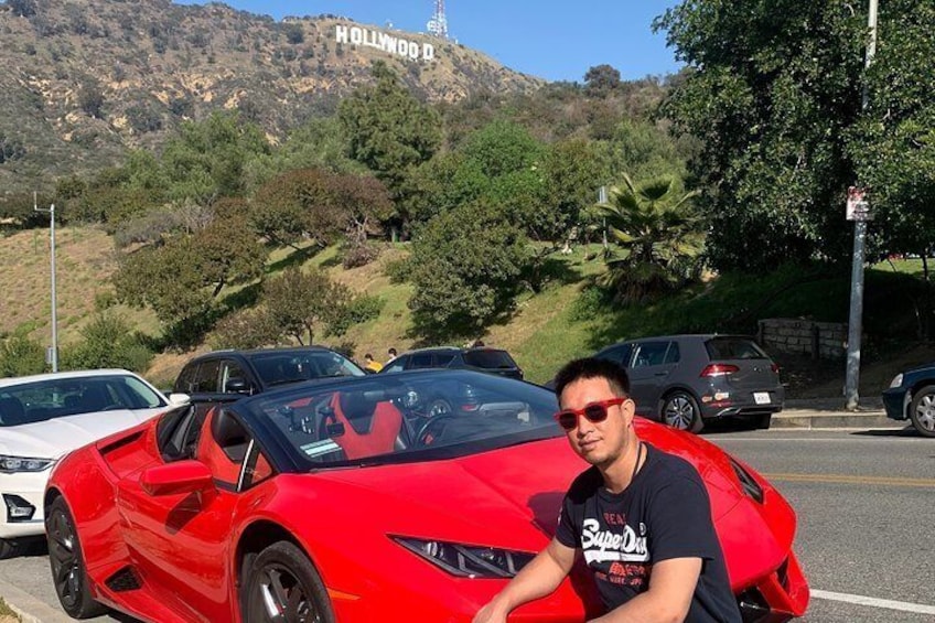 LAMBORGHINI HURACAN Spyder Driving TOUR in HOLLYWOOD