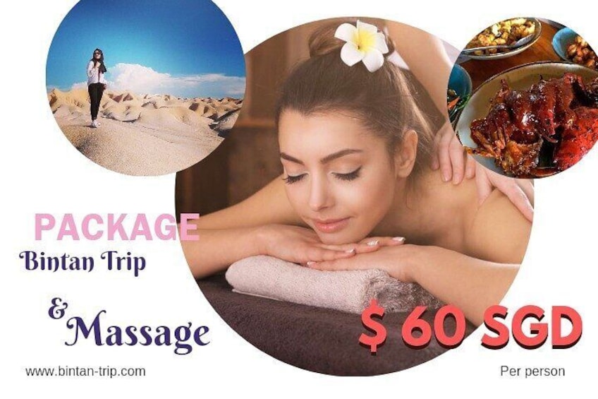 Package Desert and blue lake with Massage 