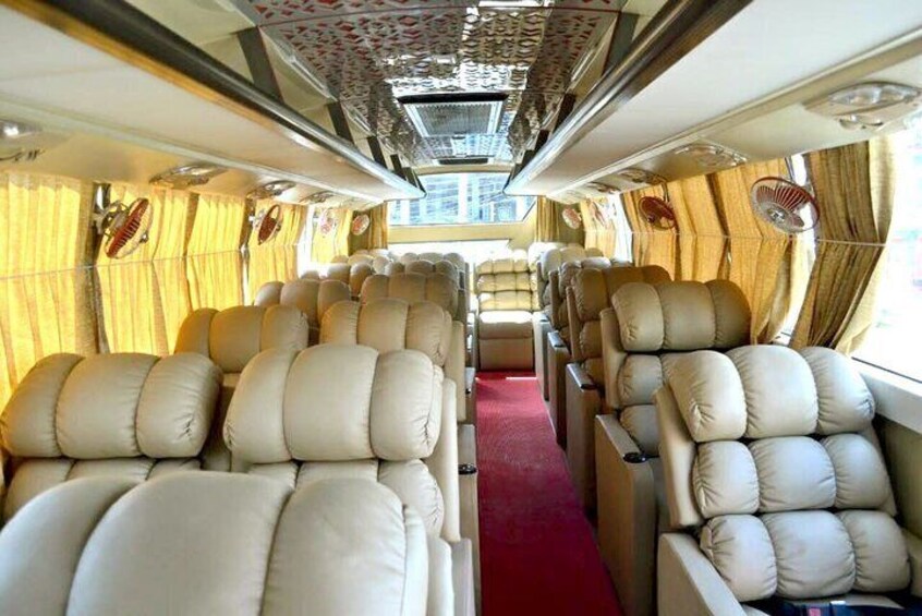 Pokhara to Kathmandu luxurious sofa tourist bus