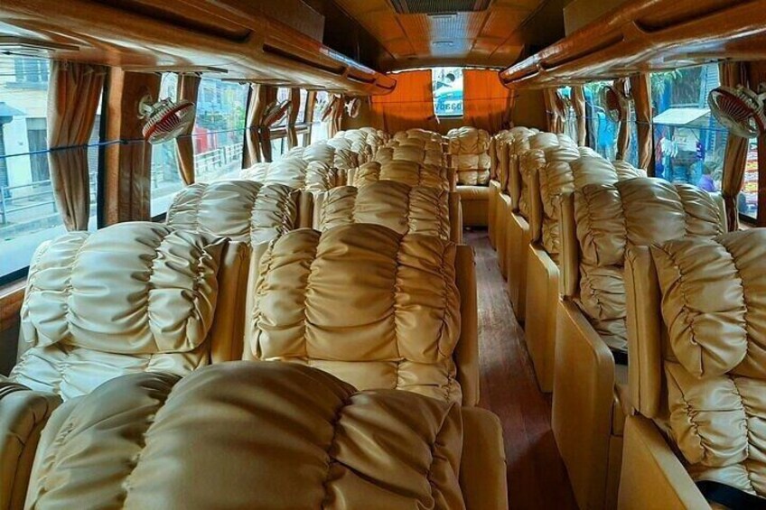 Pokhara to Kathmandu luxurious sofa tourist bus