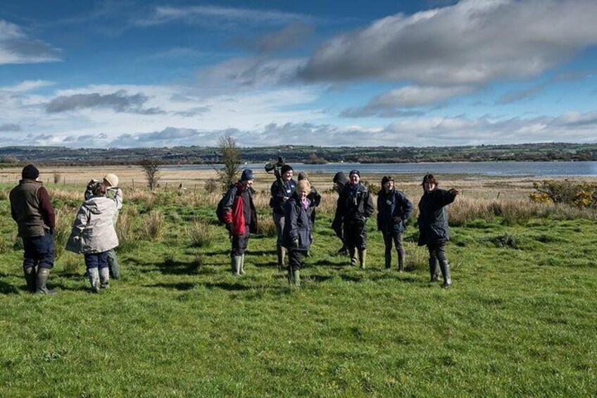 Tour Group on The Strand at Lough Beg
