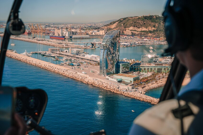 360o Barcelona SkyWalk: Old Town Walking, Helicopter flight & Boat Ride