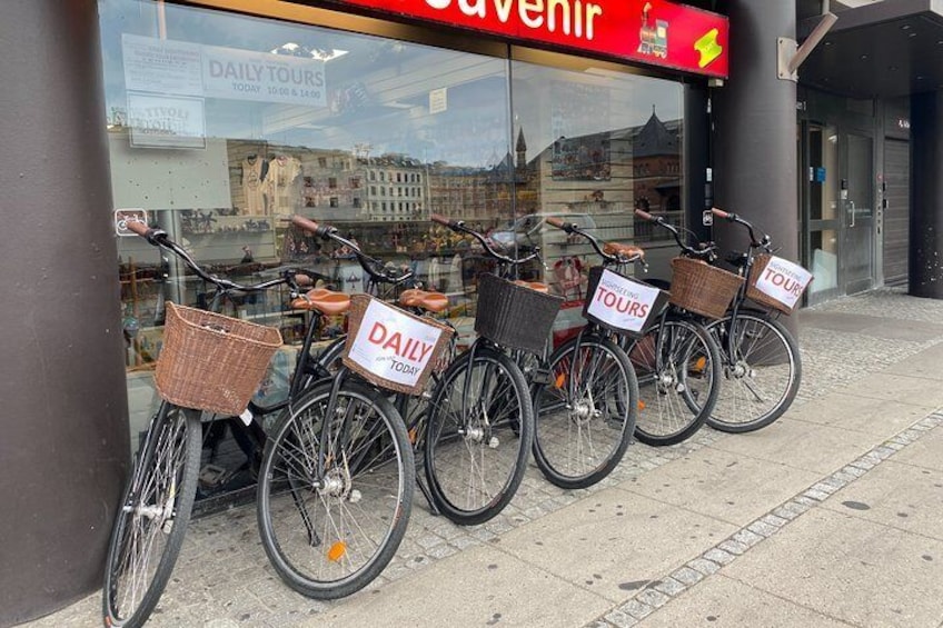our bicycle at our tourist shop - Banegårdspladsen 1,
1570 København V