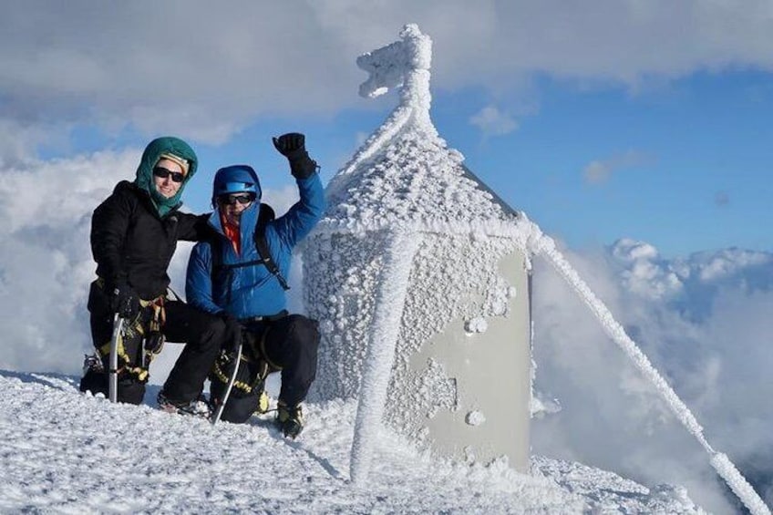 Reach the top of Slovenia in winter- Mount Triglav 2864m winter climb.